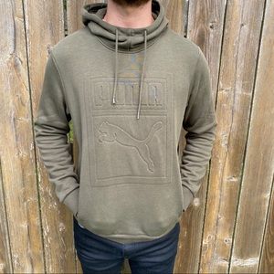 Puma | Men’s Olive Pullover Sports Hoodie Small